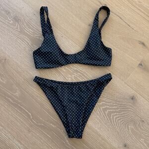 Sunny De Flora Fauna Freckles Bikini Size M in Black and White